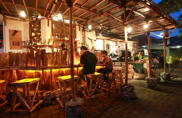 Contoh Desain Gambar Cafe  Warung Kopi Dari Bambu Terbaru 