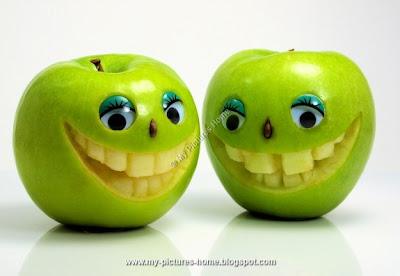 Creative Art laughing Funny Apples