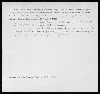 Manuel Alberdi Castellanos UGT PSOE minero  teniente de infantería exílio Recolución 1934 columna minera