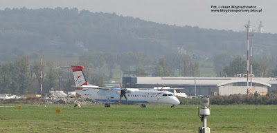 Bombardier Dash 8 Q400 (De Havilland Canada DHC-8-402Q Dash 8), OE-LGB, Austrian Airlines, Kraków Airport