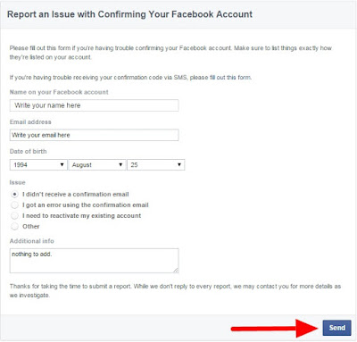 Facebook confirmation email Facebook confirmation email