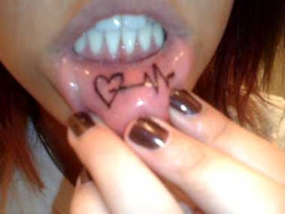 Inside lip Tattoo