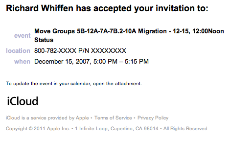 Icloud calendar