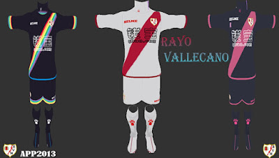 PES 2013 NEW KITS RAYO VALLECANO 2015-16 by APP2013