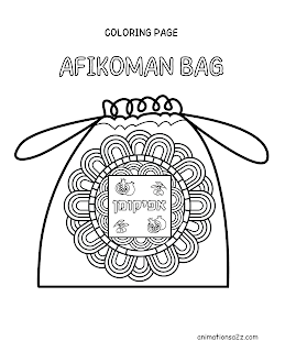 Afikoman bag coloring page