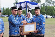 Pj Sekdaprov Lampung Pimpin Upacara Peringatan HUT KORPRI ke-53, Sampaikan Amanat Presiden RI