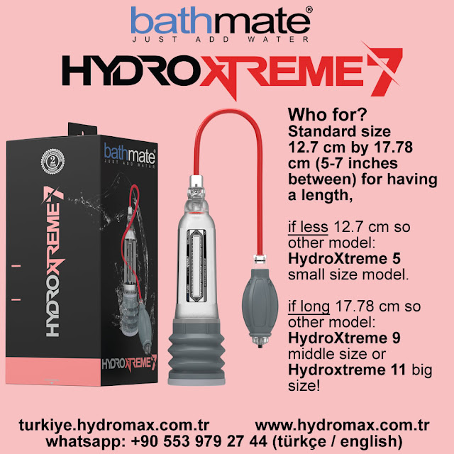 Bathmate Hydroxtreme 7 standart penis pump size chart.