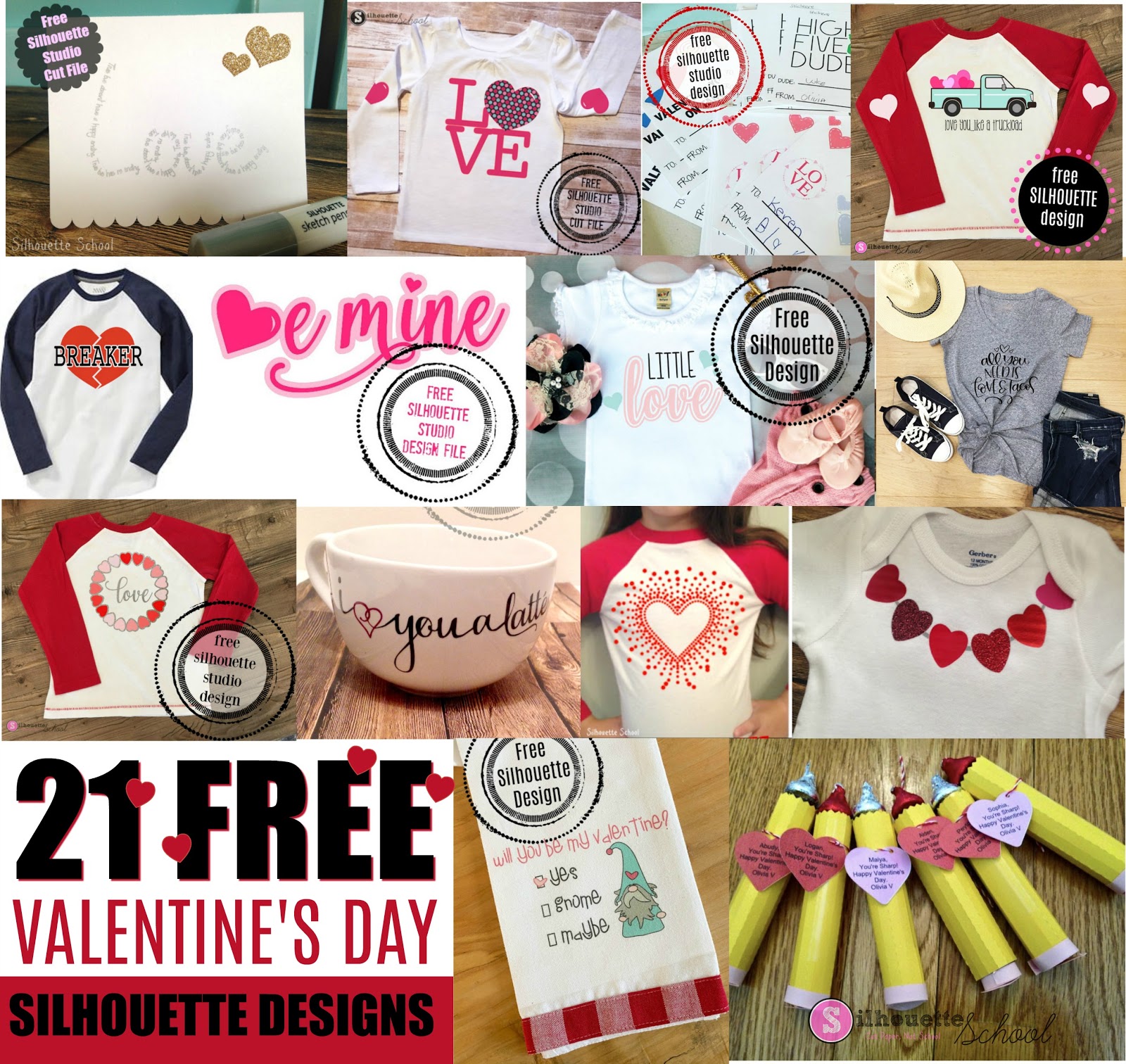 Download 21 Free Valentines Designs For Silhouette Free Svg Files Too Silhouette School