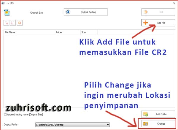 Cara merubah file CR2 menjadi JPG menggunakan Format Factory