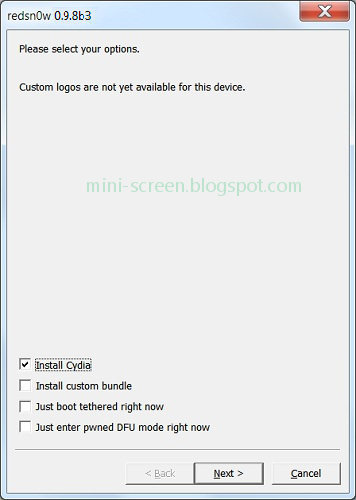 Jailbreak: Redsn0w 0.9.8b3 Install Cydia in iOS 4.3.4 Using Windows 7 OS