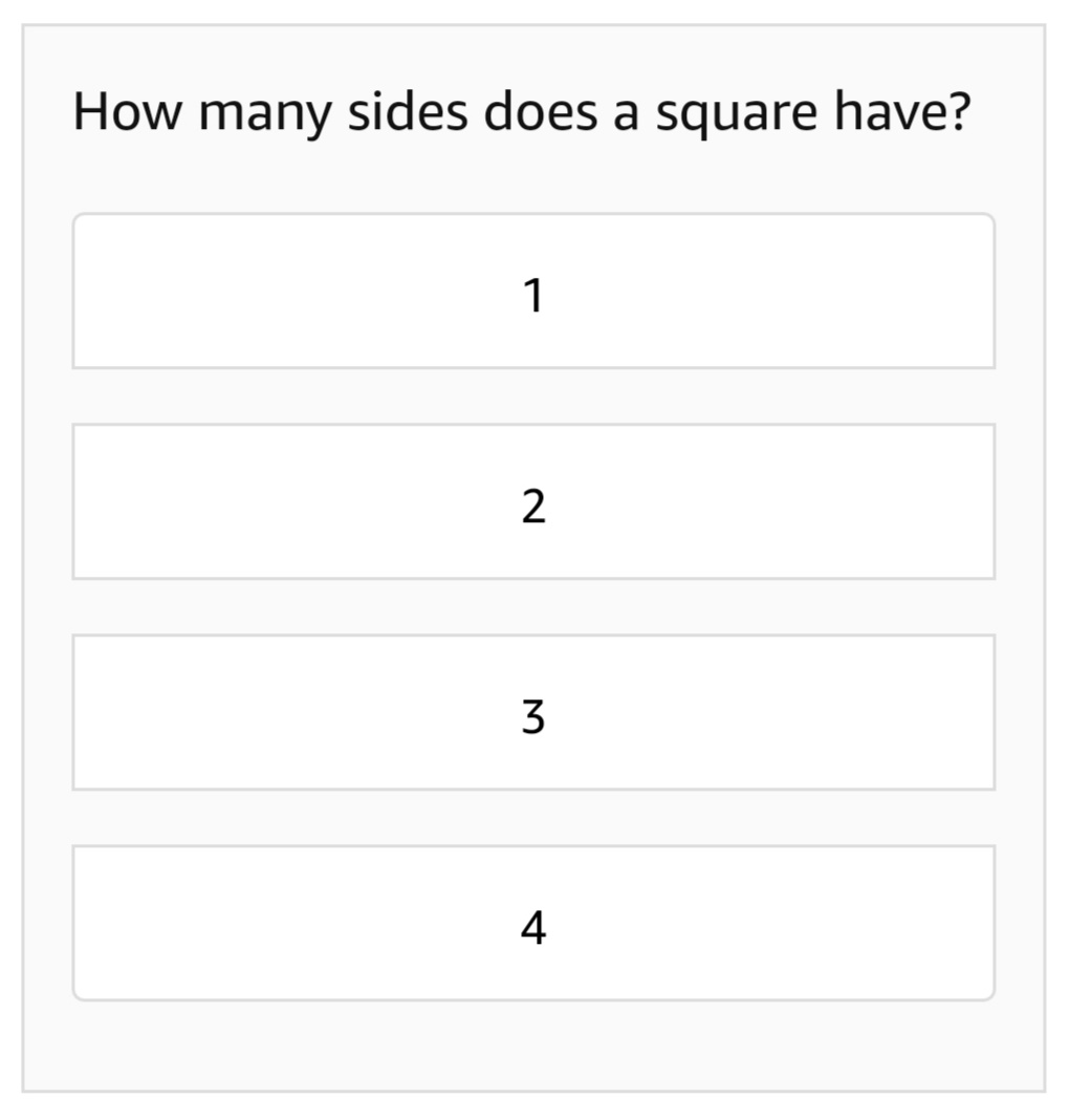 How many sides does a square have? | 13 Sep 2020