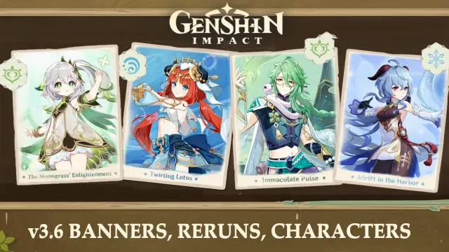 Genshin Impact 3.6: banner renova grupo Dendro com Baizhu