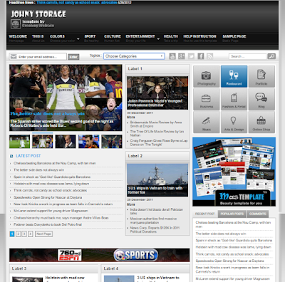 Johny Storage Blogger Template Free Download