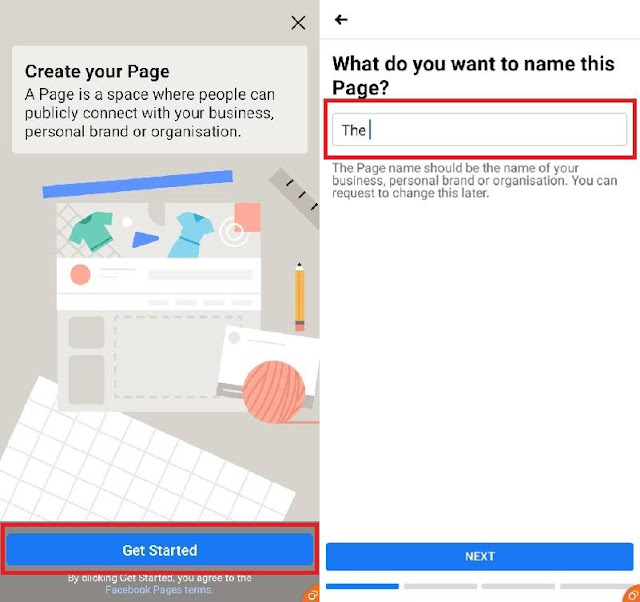 How to create a Facebook page from mobile