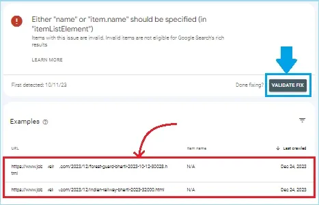 url is on google but has issue fix,breadcrumbs issue fix in cosole,breadcrumbs unnamed item issue fix in google search console,console issue blogger