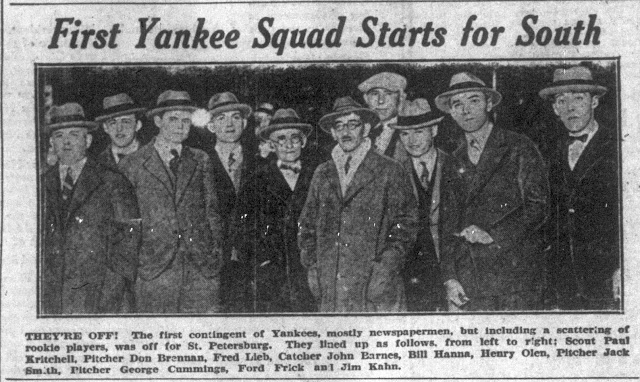 1926 Yankees leave for St. Pete