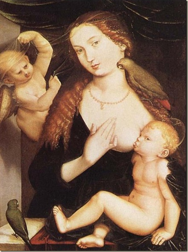 Hans Baldung Grien, Vierge au perroquet