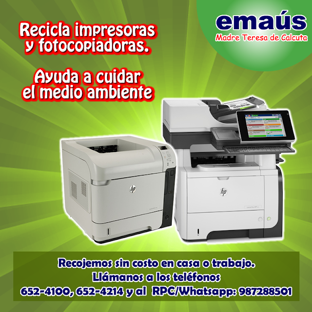 Reciclaje de impresoras y fotocopiadoras.