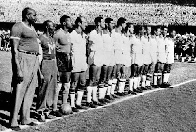 Brazil line-up for the 1950 World Cup Final.