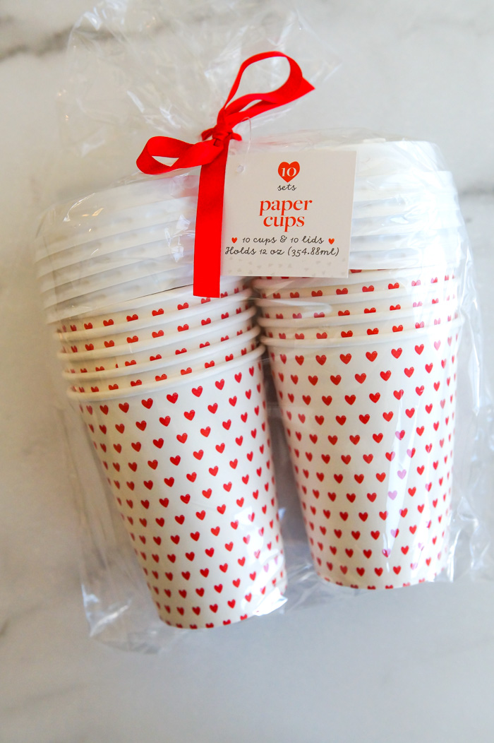 Target Valentine paper coffee cups with lids