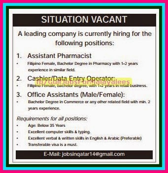 Leading company in Qatar Job Vacancies