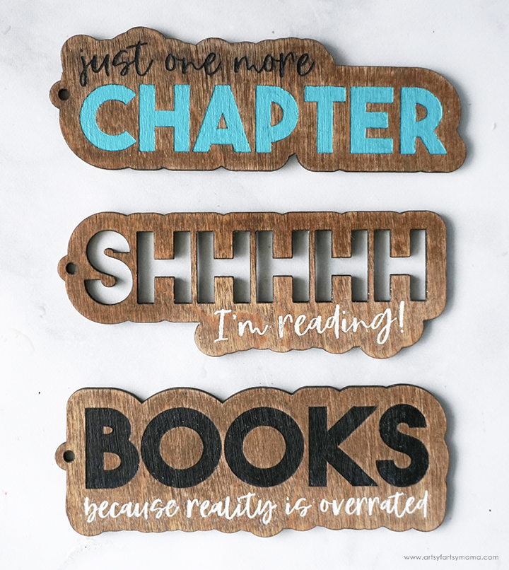 Wood Reading Bookmarks + Free Laser Cut File