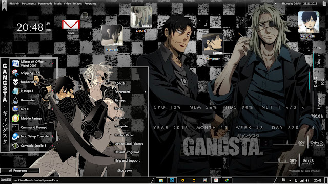 Theme Windows 7 GANGSTA. ギャングスタ By Bashkara