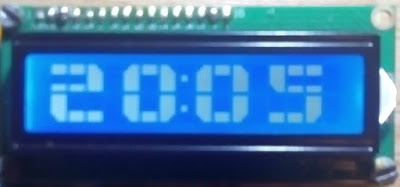 3 characters double height custom LCD digits