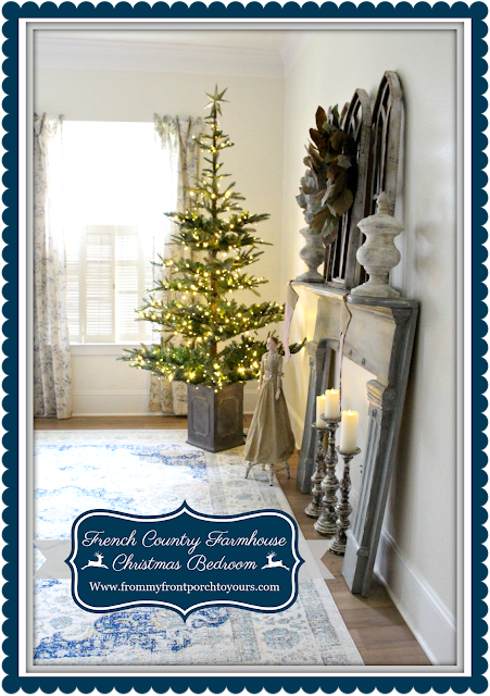 French Country- Farmhouse -Christmas Bedroom-Christmas Tree-From My Front Porch To Yours