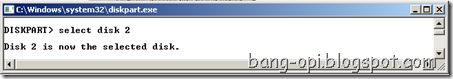 select disk part