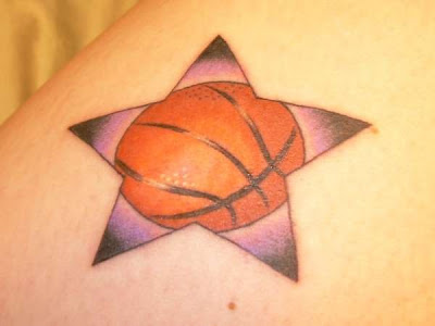 Tattoo Design For Basketball Lovers - Star Basketball Tattoo
