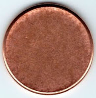 blank 1 sen copper planchet