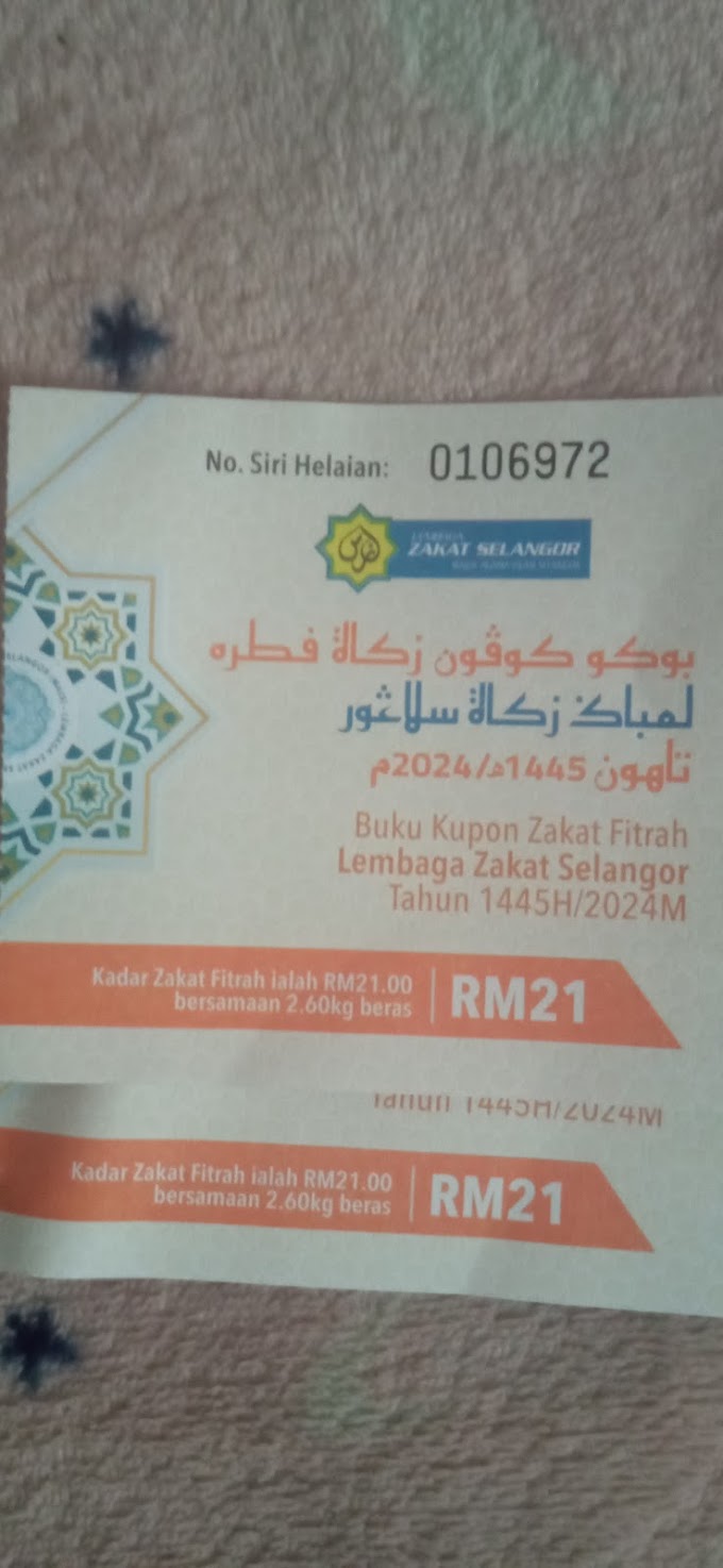 238 - Zakat Fitrah 1445 Hijrah / 2024 Masihi