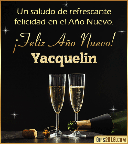 Saludos de año nuevo para yacquelin