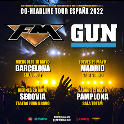 FM + Gun stage times poster Spain May 2022