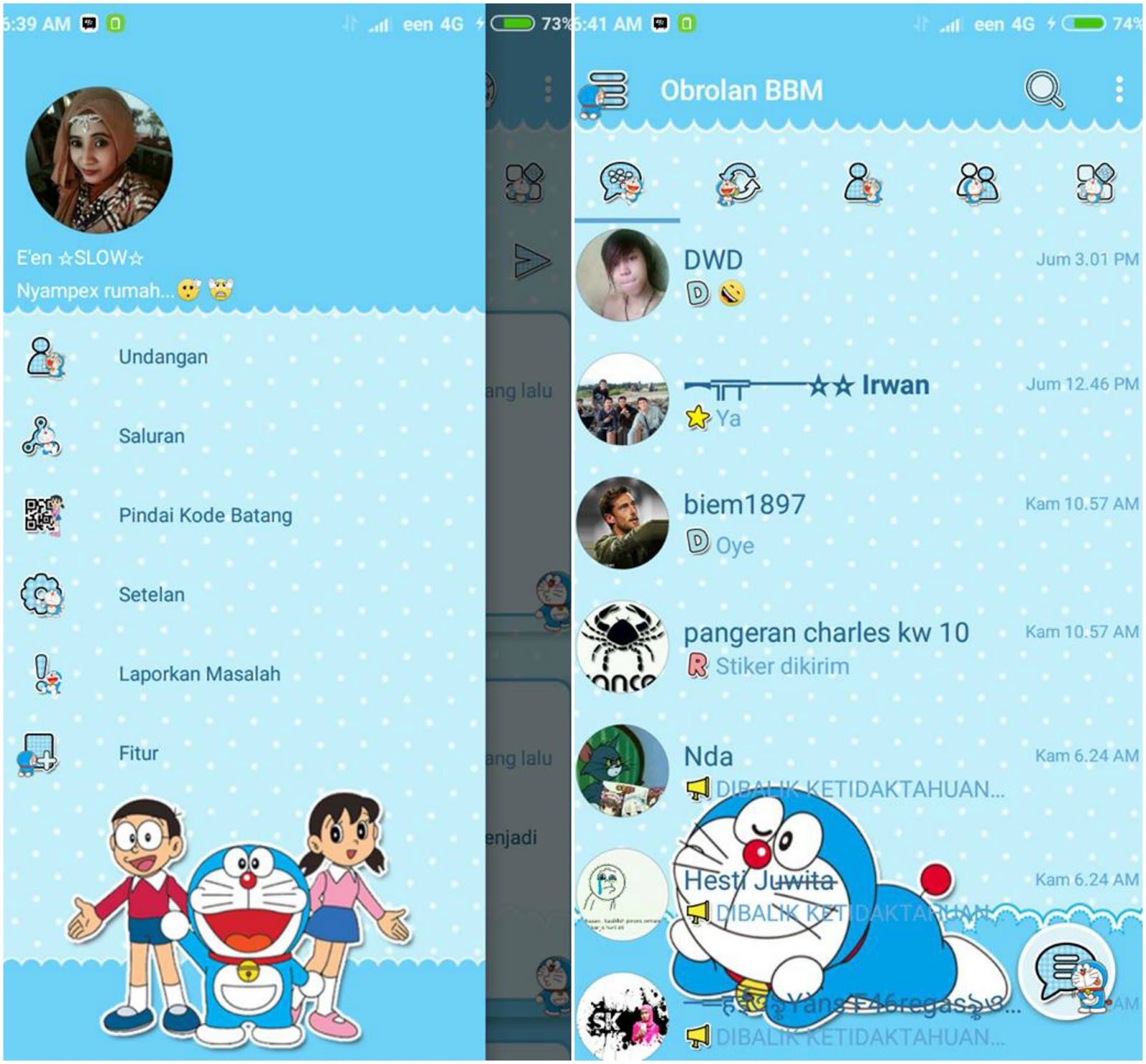 Download BBM MOD Doraemon Versi Terbaru V33651 APK Lucu Dan Keren