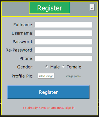 python tkinter register form design