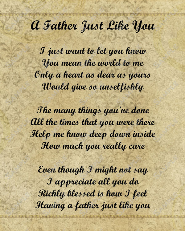 Fathers Day Poems Free Printable