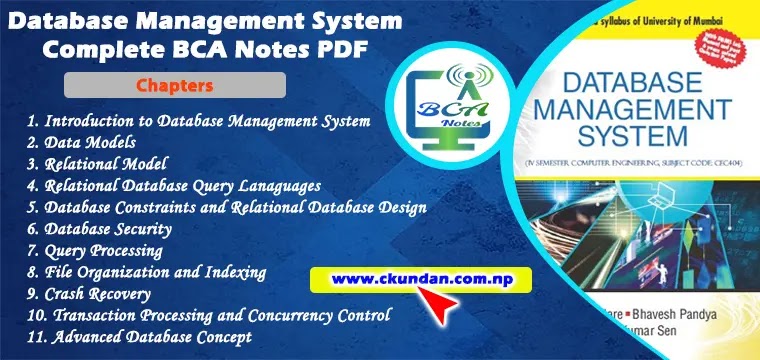 Complete Database Management System (DBMS) BCA Notes Pdf
