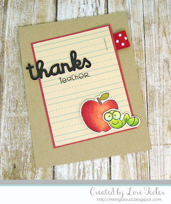 Thanks Teacher card-designed by Lori Tecler/Inking Aloud-stamps and dies from Paper Smooches