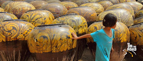 Colorful pots fom the pottery town of Twante in Burma
