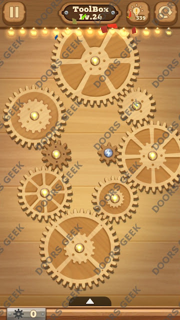 Fix it: Gear Puzzle [ToolBox] Level 24 Solution, Cheats, Walkthrough for Android, iPhone, iPad and iPod