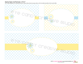 drink labels, free food labels, free download, summertime, daisies, yellow & blue