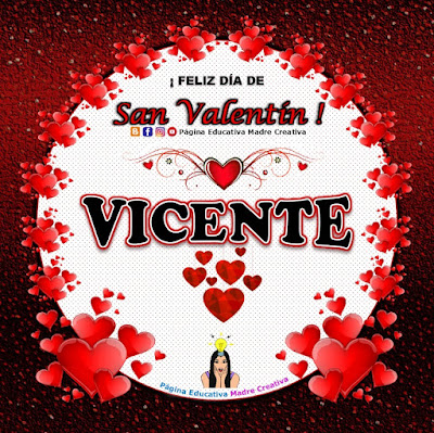 Feliz Día de San Valentín - Nombre Vicente