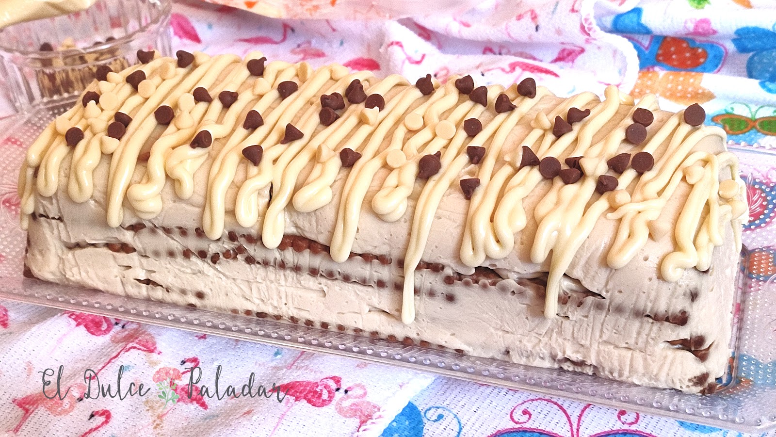 Tarta de chocolate blanco y crema kinder sin horno