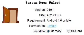 Screen Door Unlock- Free Android Apps 