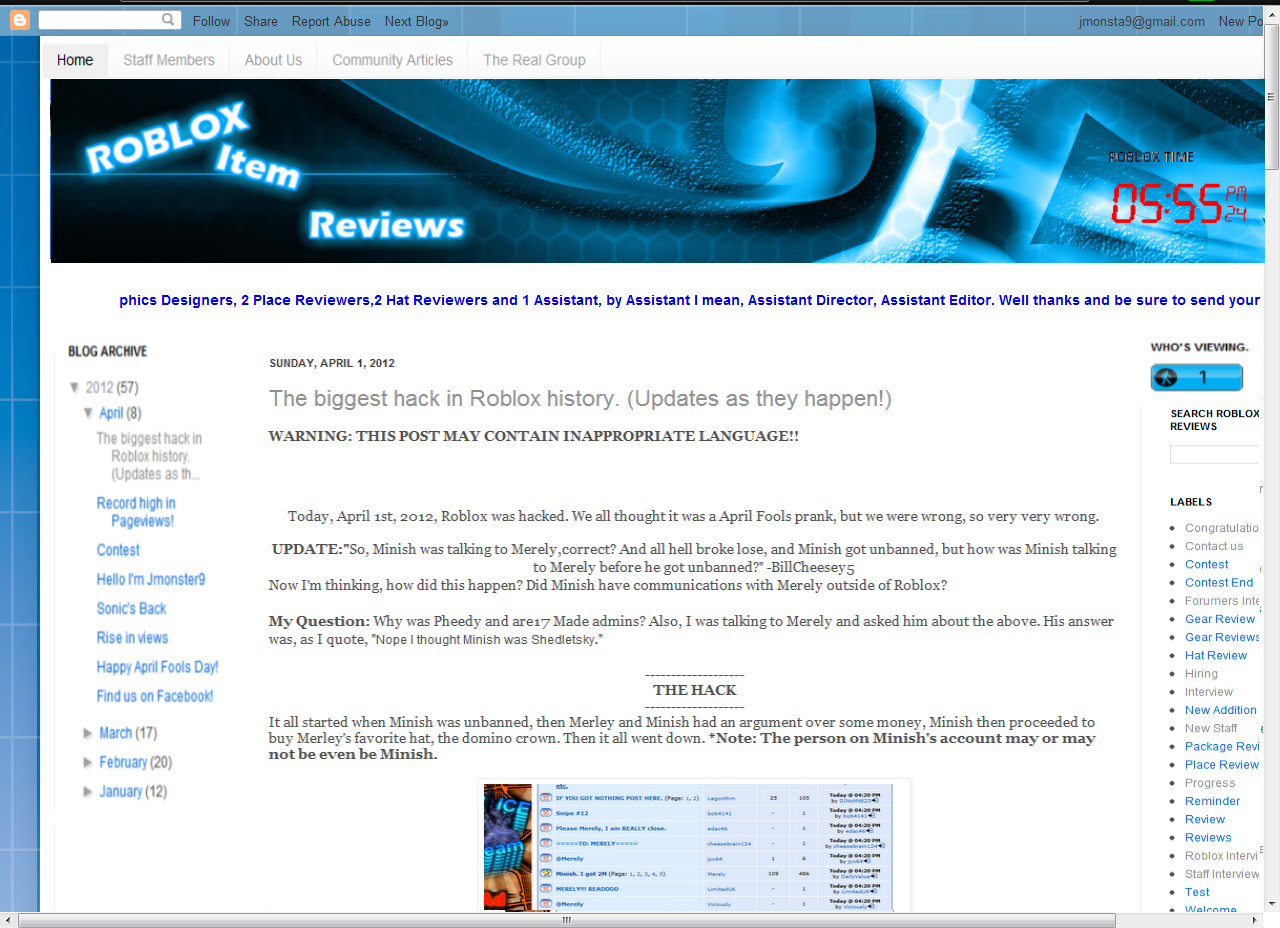 Roblox Item Reviews New Website Concept - roblox archive website