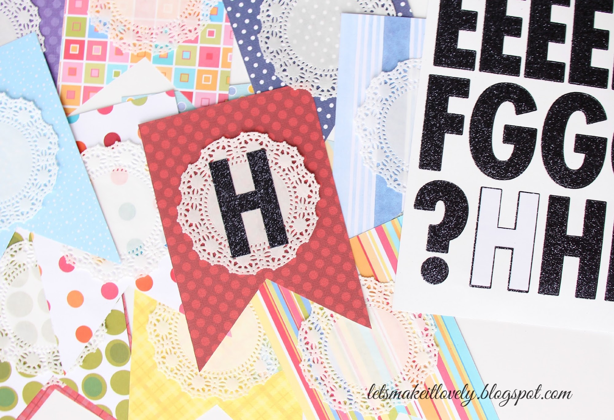 DIY Birthday Decor. DIY Colorful Bunting Banner. 