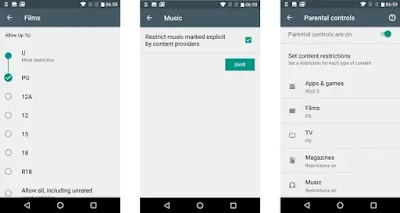 طريقة استخدام وضع الرقابة الأبوية على الاندرويد - تقييد المحتوى في جوجل بلاي