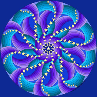 Star mandala- with a blank version to color